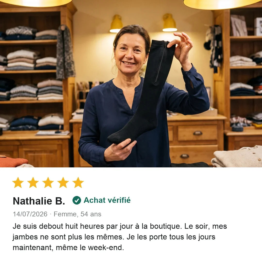 Bas de contention zippés