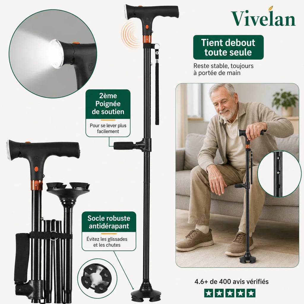 La canne d'appui Vivélan
