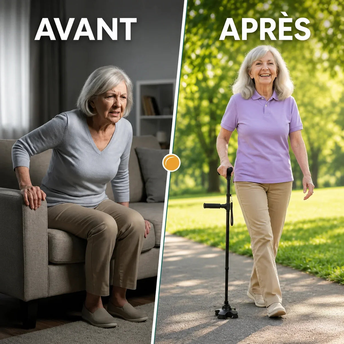 La canne d'appui Vivélan