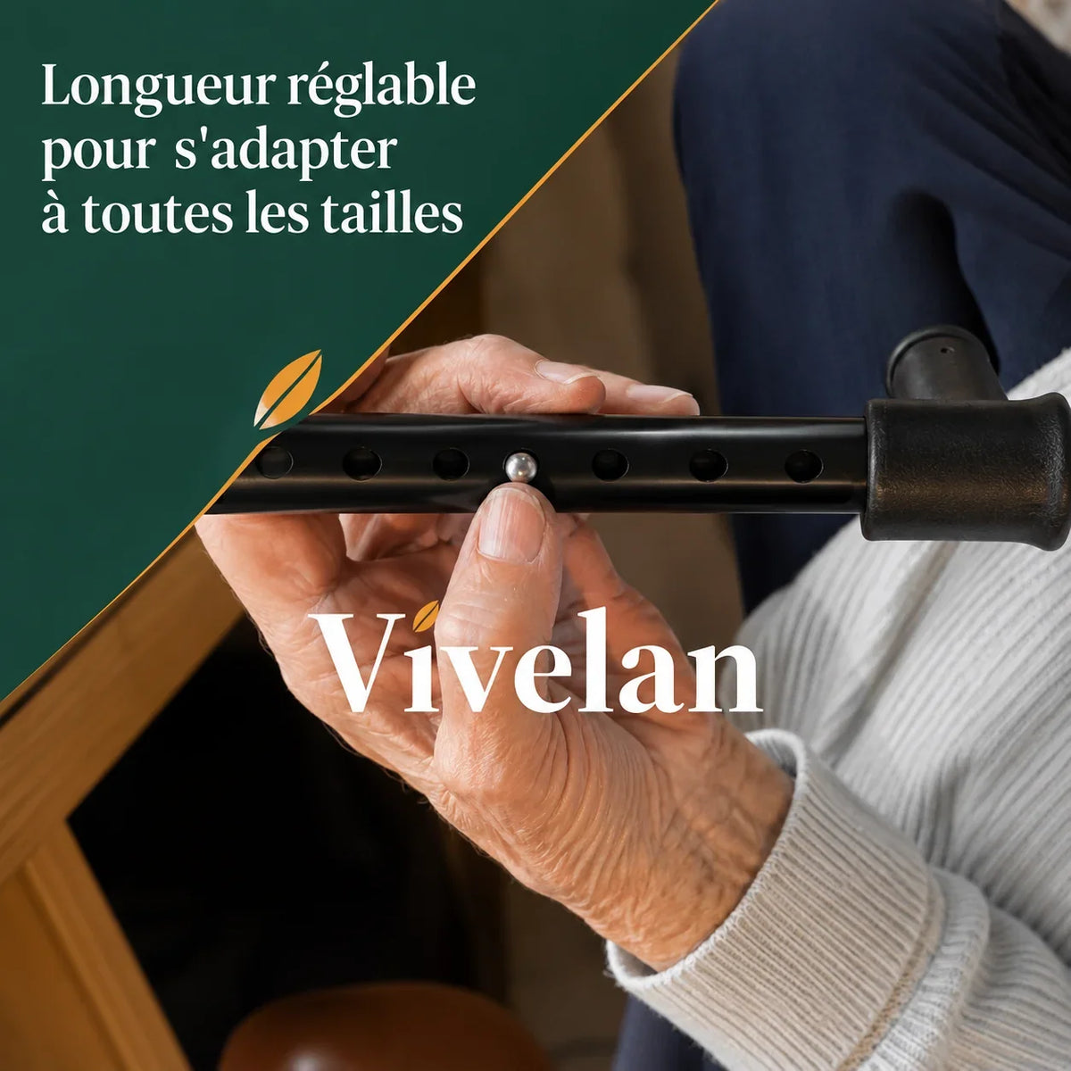 La canne d'appui Vivélan